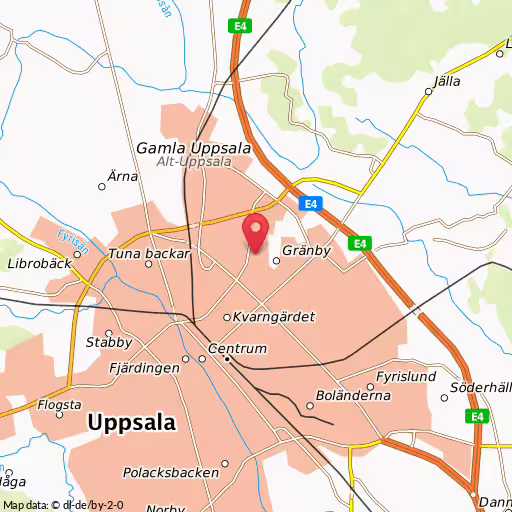 Blåljushändelse Almqvistgatan Uppsala Fullt utvecklad brand i flerfamiljshus