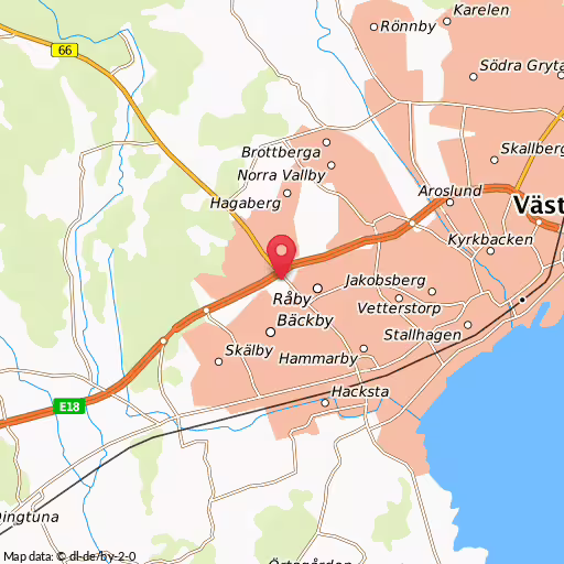 Blåljushändelse Bäckbymotet Västerås Bil stoppades