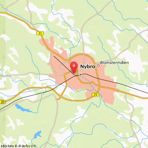 Arbetsplatsolycka på Bangatan i Nybro