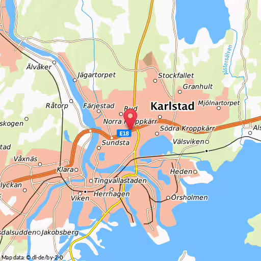 Blåljushändelse Bergmotet Karlstad Kollision mellan flera fordon på E 18 i Karlstad