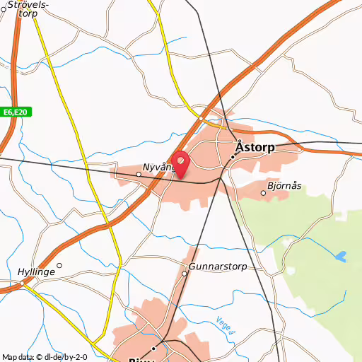 Blåljushändelse Ekebrogatan Åstorp Brand i radhuslänga på Ekebrogatan i Åstorp
