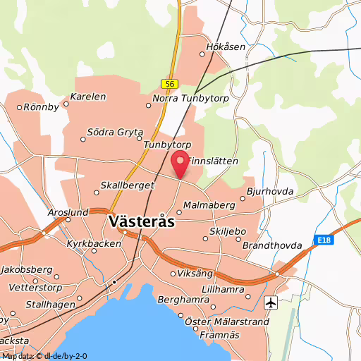 Blåljushändelse Finnslättsmotet Västerås Cyklist skadad efter olycka med personbil