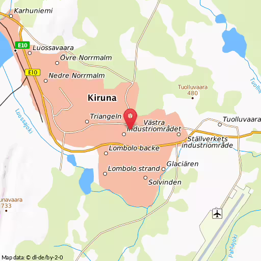 Blåljushändelse Förrådsvägen Kiruna Trafikolycka på Förrådsvägen i Kiruna