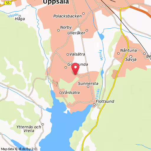 Blåljushändelse Gitarrvägen Uppsala Fullt utvecklad brand i radhus