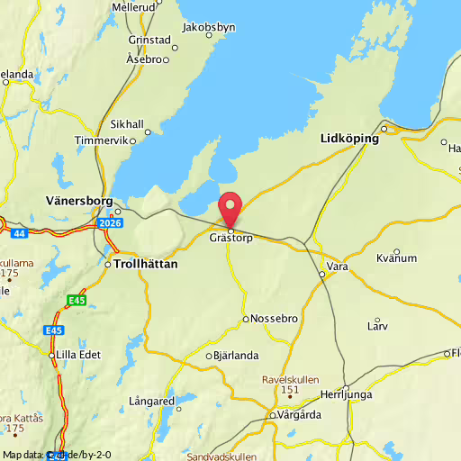 Blåljushändelse Grästorp Pågående insats efter skottlossnig utanför Grästorp, väster om Särestad
