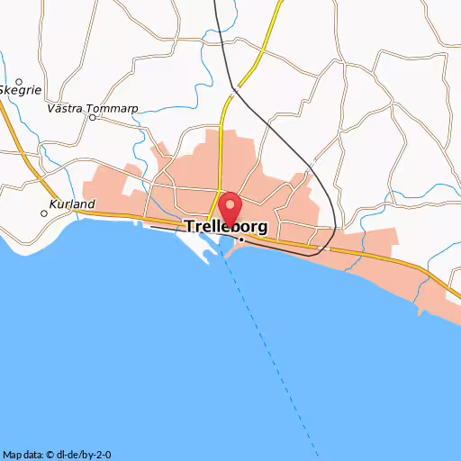 Blåljushändelse Hamngatan Trelleborg Två gripna, Trelleborg