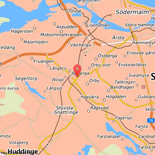 Blåljushändelse Huddingevägen Stockholm Cyklist påkörd av bilist i Örby