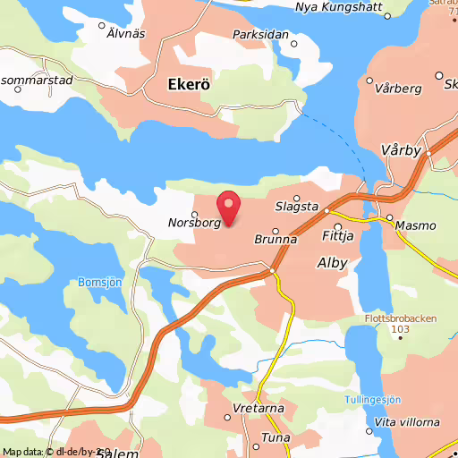 Blåljushändelse Tomtbergavägen,borgvägen,hundhamravägen Botkyrka Delar av Tomtbergavägen avstängd