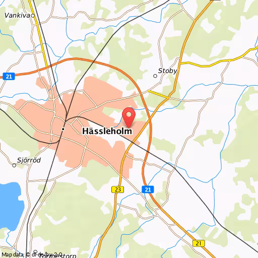 Blåljushändelse Industrigatan Hässleholm Larm om brand i byggnad, Industrigatan