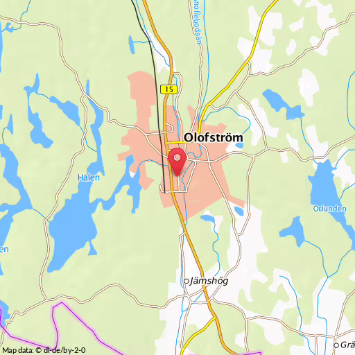 Blåljushändelse Jämshögsvägen Olofström En trafikolycka sker på Jämshögsvägen och polis larmas till platsen