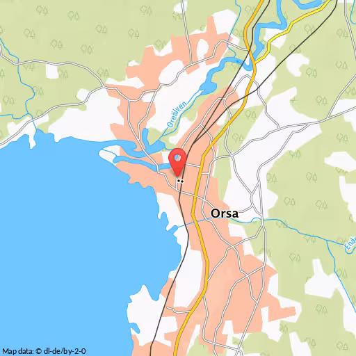 Kollision cyklist/personbil i centrala Orsa