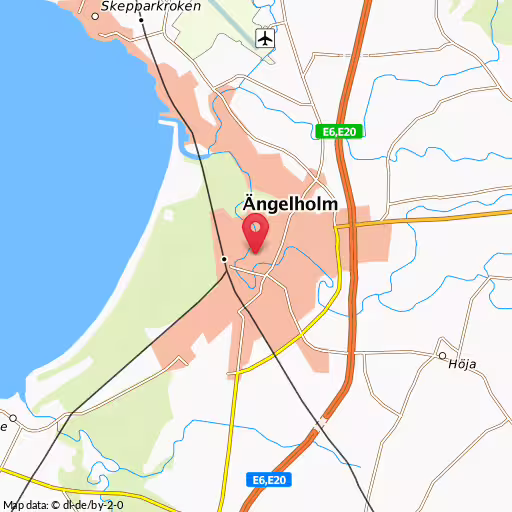 Blåljushändelse Kamengatan Ängelholm Föröljande, centrala Ängelholm