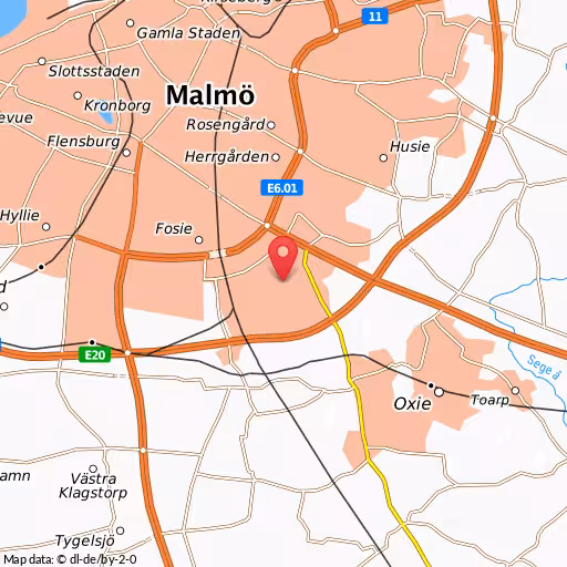 Blåljushändelse Kantyxegatan Malmö Larm om trafikolycka mellan en elsparkcykel och personbil, Kantyxegatan