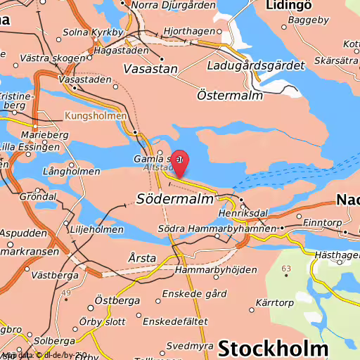 Blåljushändelse Katarinavägen Stockholm Slagsmål och stolkastning på bar