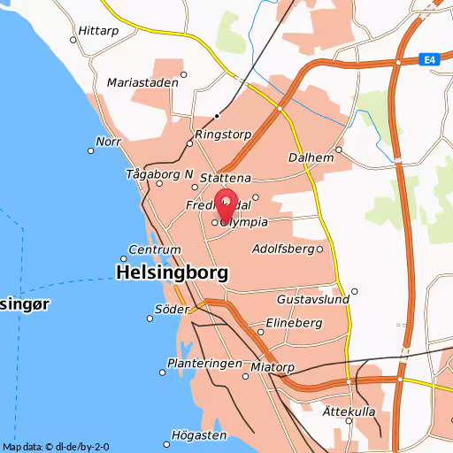 Blåljushändelse Filbornavägen,mejerigatan Helsingborg Larm om trafikolycka mellan en personbil och en elsparkcykel, Filbornavägen