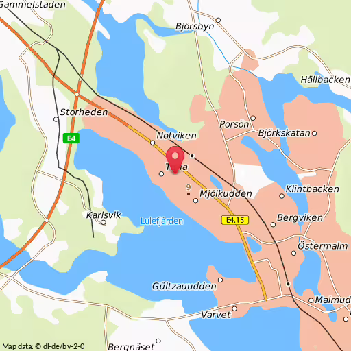 Blåljushändelse Mjölkuddsvägen Luleå Mjölkuddsvägen, polisen kontrollerar nykterhet i trafiken