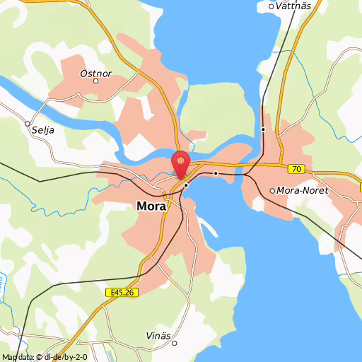 Blåljushändelse Moragatan Mora Rökutveckling i lägenhetshus