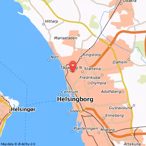 Trafikolycka mellan cyklist och bilist i Helsingborg