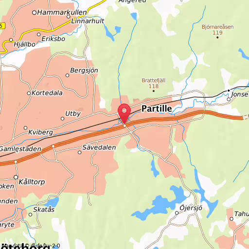 Blåljushändelse Partillemotet Partille Det har skett en trafikolycka på E20 vid Partillemotet
