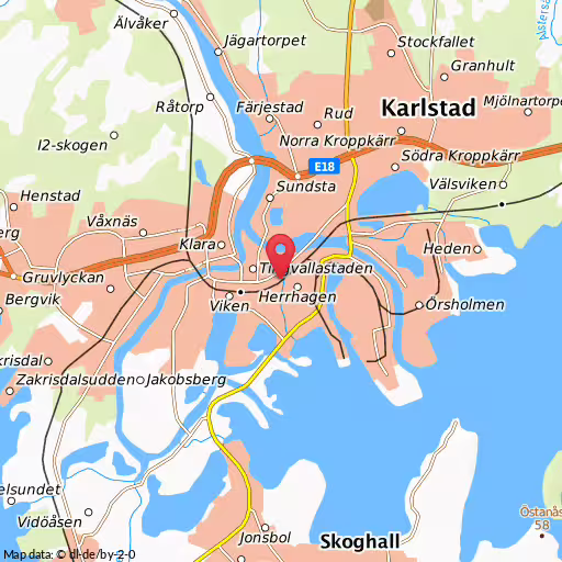 Blåljushändelse Pråmvägen Karlstad En mindre lastbil har kört fast under en bro på Pråmvägen