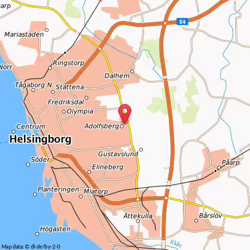 Blåljushändelse Ragnvallagatan Helsingborg Brand i radhus, Helsingborg