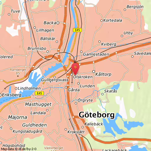 Blåljushändelse Redbergsvägen Göteborg Person och elspark i kollision
