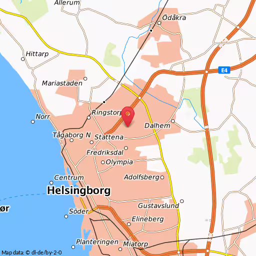 Blåljushändelse Rökullagatan Helsingborg Bilbrand på Rökullagatan