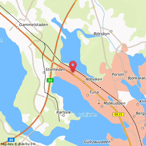 Blåljushändelse Storhedsvägen Luleå Larm om trafikolycka på Storhedsvägen, Notviken