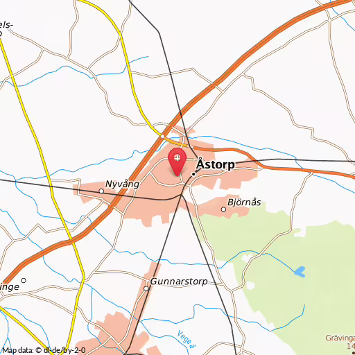 Blåljushändelse Skolgatan/,torggatan Åstorp Bilbrand, Åstorp