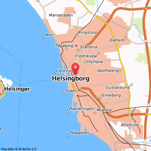 Blåljushändelse Järnvägsgatan,trädgårdsgatan Helsingborg Trafikolycka mellan elsparkcykel och fotgängare