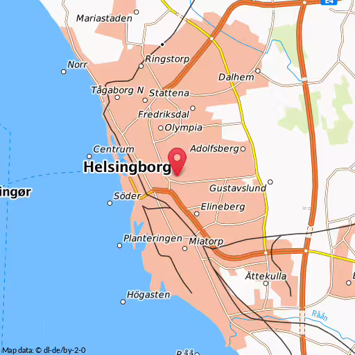 Blåljushändelse Tranemansgatan,viskgatan Helsingborg Larm om kollision mellan personbil och person, Tranemansgatan